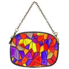 Mosaic Tiles Pattern Texture Chain Purses (one Side) 