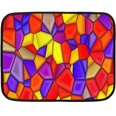 Mosaic Tiles Pattern Texture Fleece Blanket (mini)