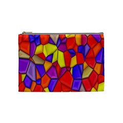 Mosaic Tiles Pattern Texture Cosmetic Bag (medium)  by Sapixe