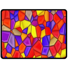 Mosaic Tiles Pattern Texture Double Sided Fleece Blanket (large) 