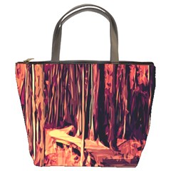 Forest Autumn Trees Trail Road Bucket Bags