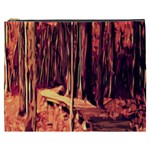 Forest Autumn Trees Trail Road Cosmetic Bag (XXXL)  Front