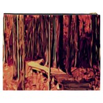 Forest Autumn Trees Trail Road Cosmetic Bag (XXXL)  Back