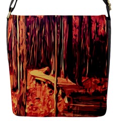 Forest Autumn Trees Trail Road Flap Messenger Bag (s)