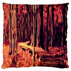 Forest Autumn Trees Trail Road Standard Flano Cushion Case (one Side) by Sapixe