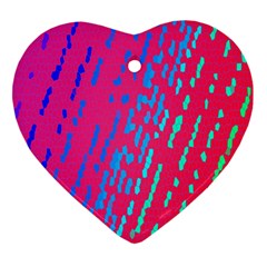 Background Desktop Mosaic Raspberry Heart Ornament (two Sides)