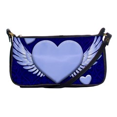 Background Texture Heart Wings Shoulder Clutch Bags