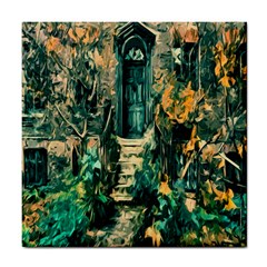 Porch Door Stairs House Tile Coasters