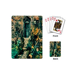 Porch Door Stairs House Playing Cards (mini)  by Sapixe