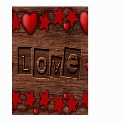 Background Romantic Love Wood Large Garden Flag (two Sides)