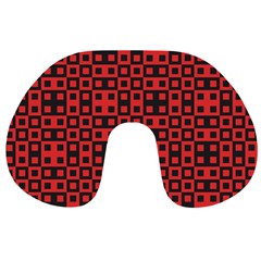 Abstract Background Red Black Travel Neck Pillows