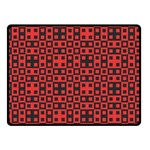 Abstract Background Red Black Double Sided Fleece Blanket (Small)  45 x34  Blanket Back