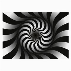 Art Optical Black White Hypnotic Large Glasses Cloth (2-side) by Sapixe
