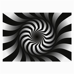 Art Optical Black White Hypnotic Large Glasses Cloth (2-side)