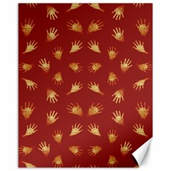 Primitive Art Hands Motif Pattern Canvas 16  x 20  