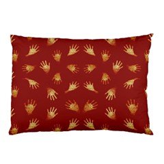 Primitive Art Hands Motif Pattern Pillow Case