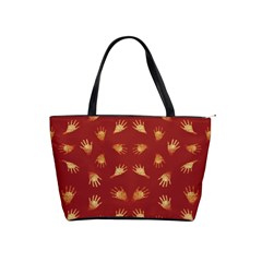 Primitive Art Hands Motif Pattern Shoulder Handbags