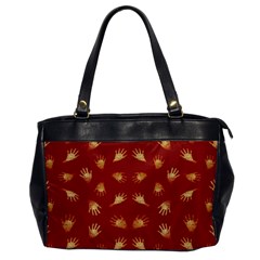 Primitive Art Hands Motif Pattern Office Handbags