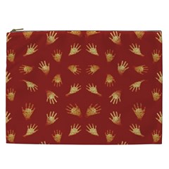 Primitive Art Hands Motif Pattern Cosmetic Bag (XXL) 