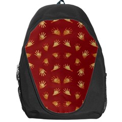 Primitive Art Hands Motif Pattern Backpack Bag