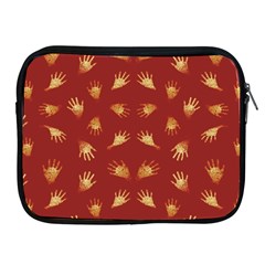 Primitive Art Hands Motif Pattern Apple iPad 2/3/4 Zipper Cases