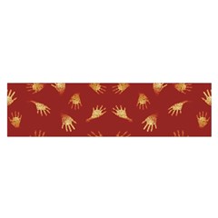 Primitive Art Hands Motif Pattern Satin Scarf (Oblong)