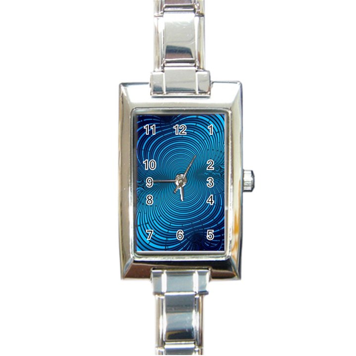Background Brush Particles Wave Rectangle Italian Charm Watch