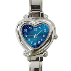 Background Brush Particles Wave Heart Italian Charm Watch