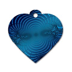 Background Brush Particles Wave Dog Tag Heart (two Sides) by Sapixe