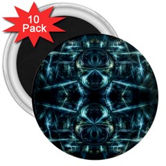 Abstract Fractal Magical 3  Magnets (10 Pack) 