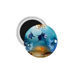 Dolphin Art Creation Natural Water 1 75  Magnets by Sapixe