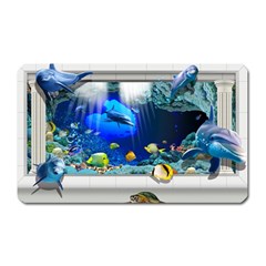 Dolphin Art Creation Natural Water Magnet (rectangular) by Sapixe