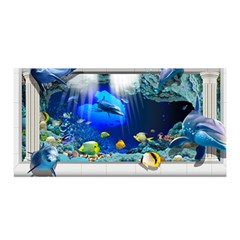 Dolphin Art Creation Natural Water Satin Wrap