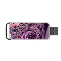 Purple Abstract Art Fractal Portable Usb Flash (two Sides)