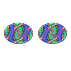 Ellipse Pattern Elliptical Fractal Cufflinks (oval) by Sapixe