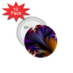 Flora Entwine Fractals Flowers 1.75  Buttons (10 pack)