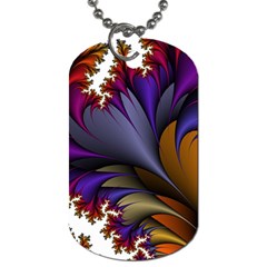 Flora Entwine Fractals Flowers Dog Tag (Two Sides)