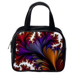 Flora Entwine Fractals Flowers Classic Handbags (One Side)