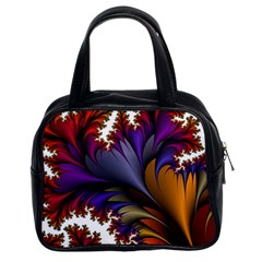 Flora Entwine Fractals Flowers Classic Handbags (2 Sides)