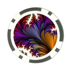 Flora Entwine Fractals Flowers Poker Chip Card Guard (10 pack)