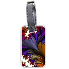 Flora Entwine Fractals Flowers Luggage Tags (One Side) 