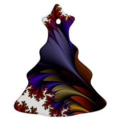 Flora Entwine Fractals Flowers Christmas Tree Ornament (Two Sides)
