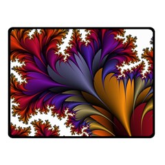 Flora Entwine Fractals Flowers Double Sided Fleece Blanket (Small) 