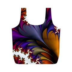 Flora Entwine Fractals Flowers Full Print Recycle Bags (M) 