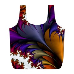 Flora Entwine Fractals Flowers Full Print Recycle Bags (l) 