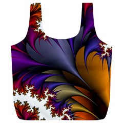 Flora Entwine Fractals Flowers Full Print Recycle Bags (L) 