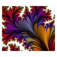 Flora Entwine Fractals Flowers Double Sided Flano Blanket (Small) 