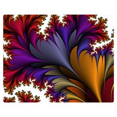 Flora Entwine Fractals Flowers Double Sided Flano Blanket (Medium) 