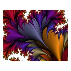 Flora Entwine Fractals Flowers Double Sided Flano Blanket (Large) 