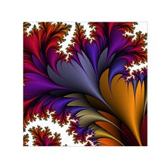 Flora Entwine Fractals Flowers Small Satin Scarf (Square)